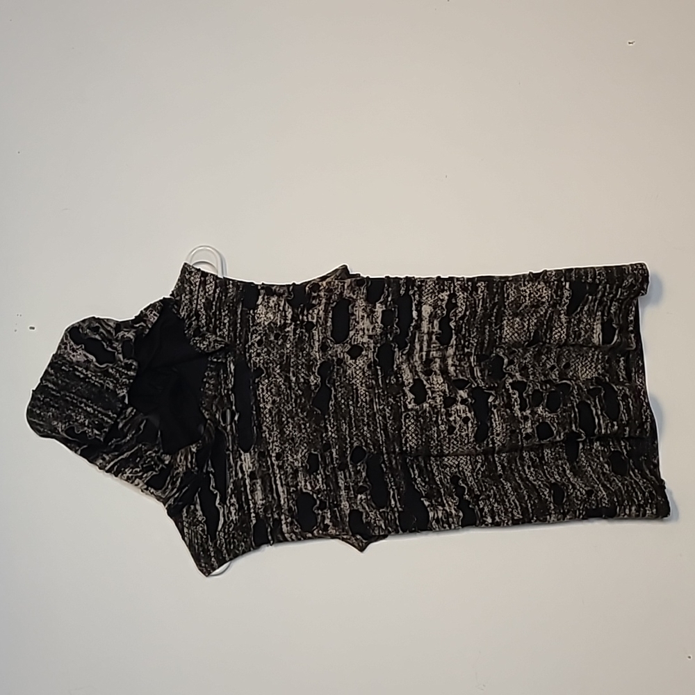 Shrine tattered vest hoodie